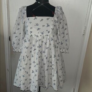 Altar’s Floral Puff Sleeve baby doll Victorian Dress size M